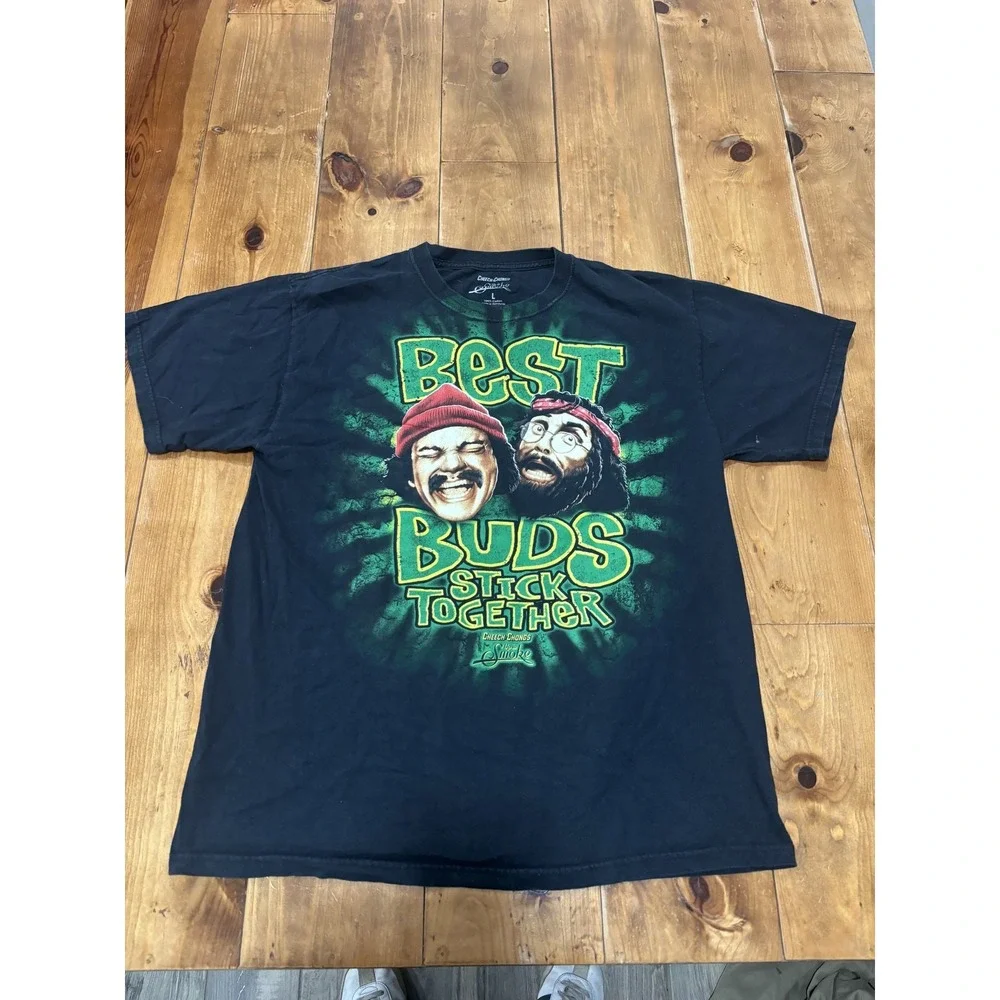 Cheech & Chong Best Buds Stick Together Up In Smoke Vintage Style T-Shirt Men's